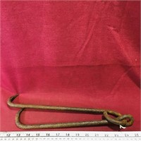 Forged Iron Logging Tongs (Antique)