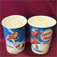 Pair Of Frosty Treat Paper Cups (Vintage)