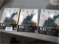 Three New Boxes of 100 Clear mini Lights