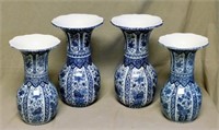 Blue Delft Vases.