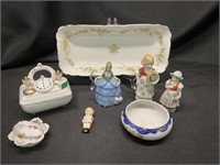 Vtg Trinket Boxes & More