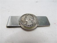 1954 Silver Washington Quarter Money Clip