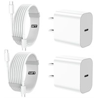 Charger  30W PD 2 Pack  Fast Adapter w/ 6&10ft Cab