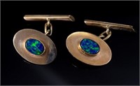 Australian 9ct rose gold and opal triplet