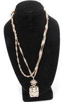 Lot #5012 - Large 14kt ladies necklace with