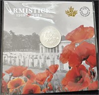 2018 Canada 10 Dollars Silver Coin- Armistice