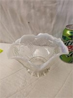 Anchor Hocking Opalescent Footed Bowl 6 1/2" dia