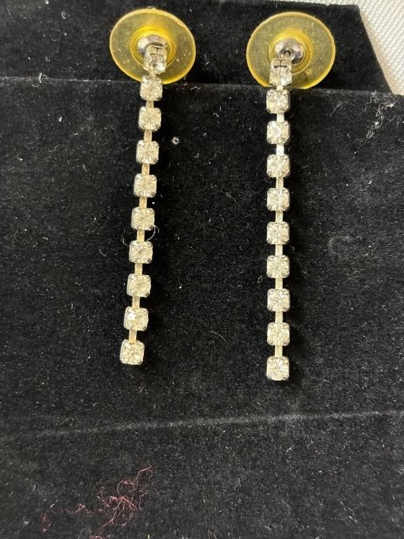 Vintage long studded earrings