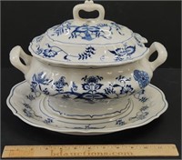 Blue Danube Soup Tureen & Stand