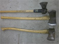 two axes, splitting maul