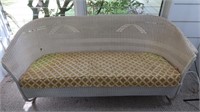 Wicker Couch - 74"Wx31"Hx25"D, Good