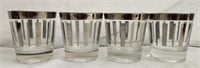 4pcs Small Silver Detailed Cups