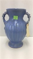 Unmarked McCoy double handled vase, stands 12