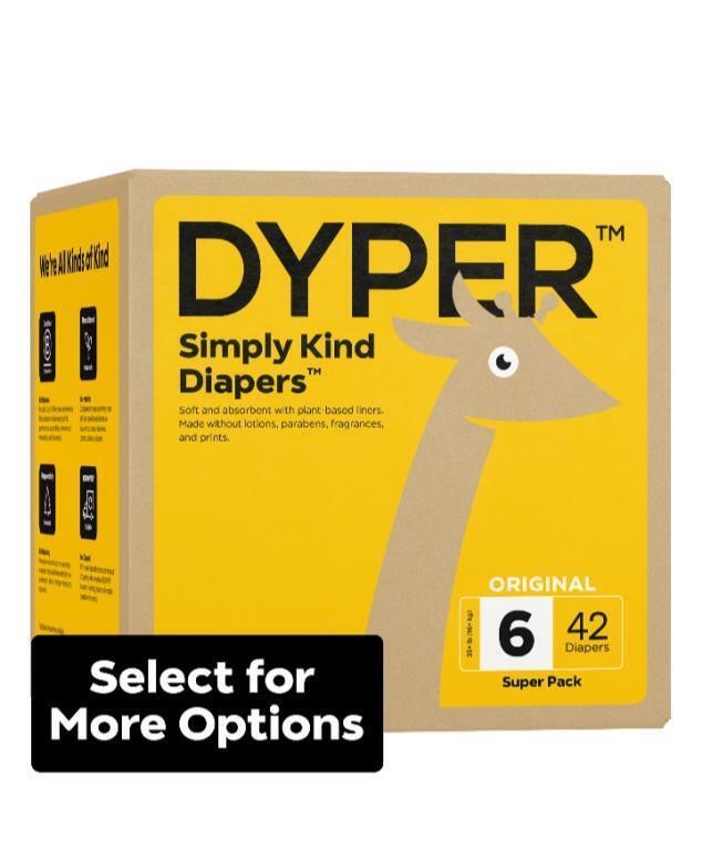 DYPER Simply Kind Diapers, Remarkably Soft, Size