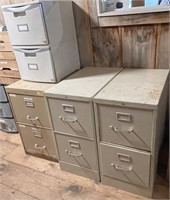 (4) 2 drawer file cabinets, selling as 1 lot