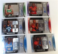 SIX (6) Signed Rookie Cards