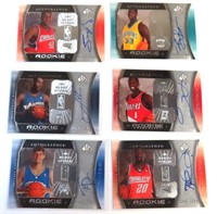 SIX (6) Signed Rookie Cards