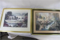 Two framed impressionistic beauty prints