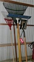 variety of lawn tools