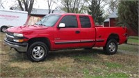 2000 CHEVEROLET 4 X 4 EXTENDED CAB PICKUP, TRANS.
