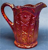 8" Carnival Glass Water Pitcher