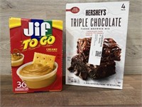 36 pack jif to go & 4 pack brownie mix