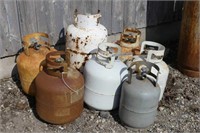 7 Small Propane Cylinders