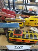 Collection of Old Tin Train Cars