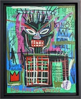 Original in Manner of Jean-Michel Basquiat Canvas