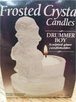 Frosted Crystal Candle Drummer Boy