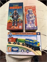 3- Tin Robots and Train Set