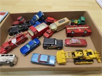 Assorted diecast toy cars & trucks lot.