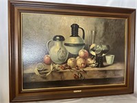 VINTAGE LORI STILL LIFE WITH DECANTER LITHOGRAPH