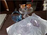 Antique glass, cake plate bowls etc.