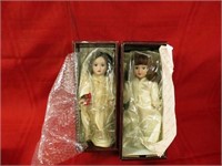(2)Porcelain dolls. Brides of America.