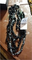 Lot of 4 black gemstone necklaces