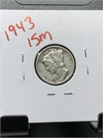 1943 MERCURY SILVER DIME