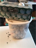 group of golf balls