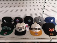 Lot of 9 Sports Hats