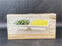 Simple Dining Two Section Server with Stand