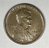 1909-S Lincoln Wheat Cent Extra Fine XF
