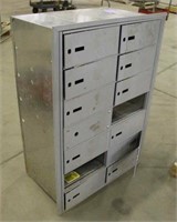 Aluminum 14-Compartment Mailbox Cabinet