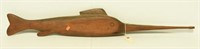 Lot #275 - Vintage hand carved Swordfish 36”