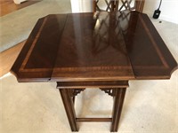 Drop Leaf Table with Inlay
