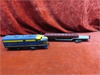 Lionel Santa Fe Engine & flat car.