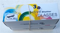 NEW 2 3D ACTIVE SHUTTER GLASSES