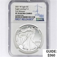 2021-W American Silver Eagle NGC PF70 UC, T-2