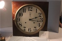 ANTIQUE KEY WIND CLOCK, 15X15"