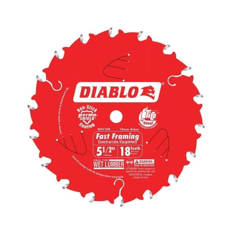 C2428  Diablo Trim Saw Blade 5-1/2 x 10mm, 18 Teet