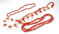 Three coral necklace